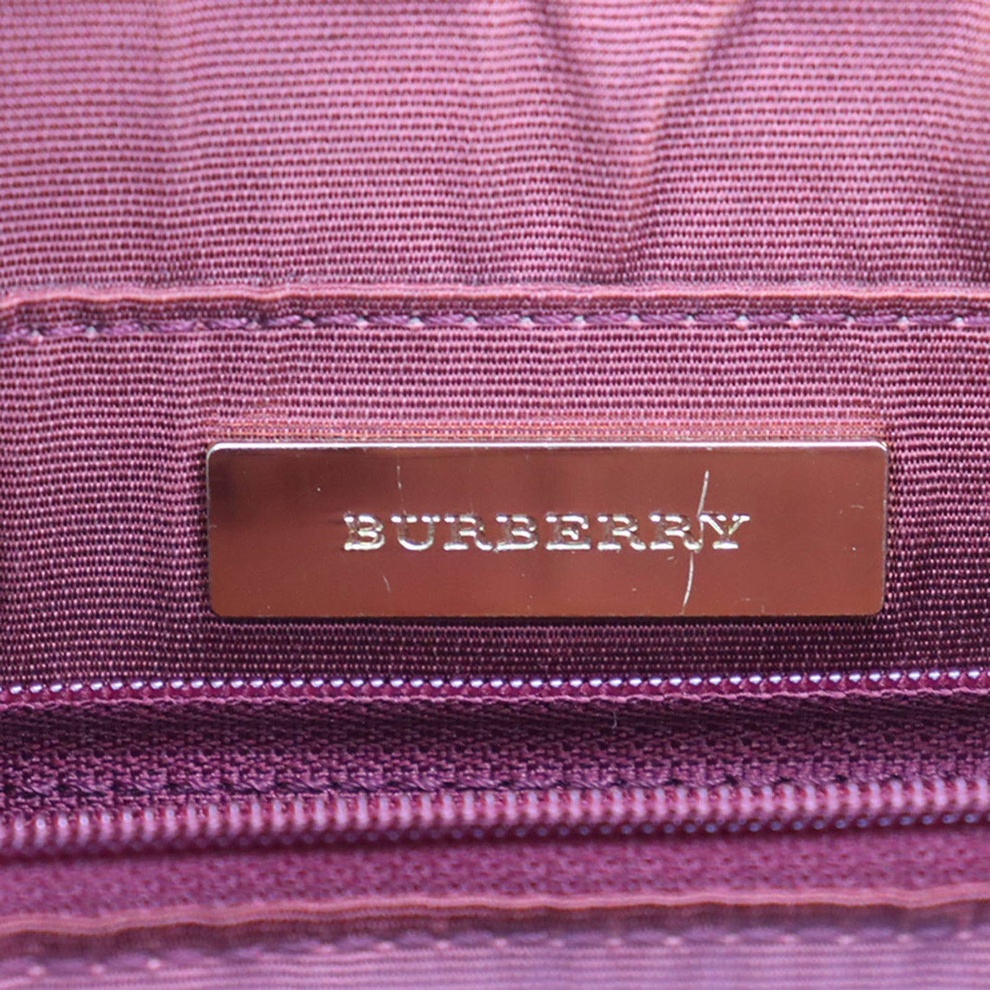Burberry Nova Check Handbag Beige Bordeaux Canvas #BT778