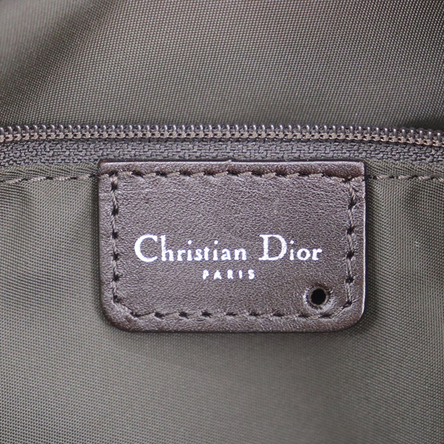 Christian Dior Trotter Flower Handbag Brown PVC #EC853