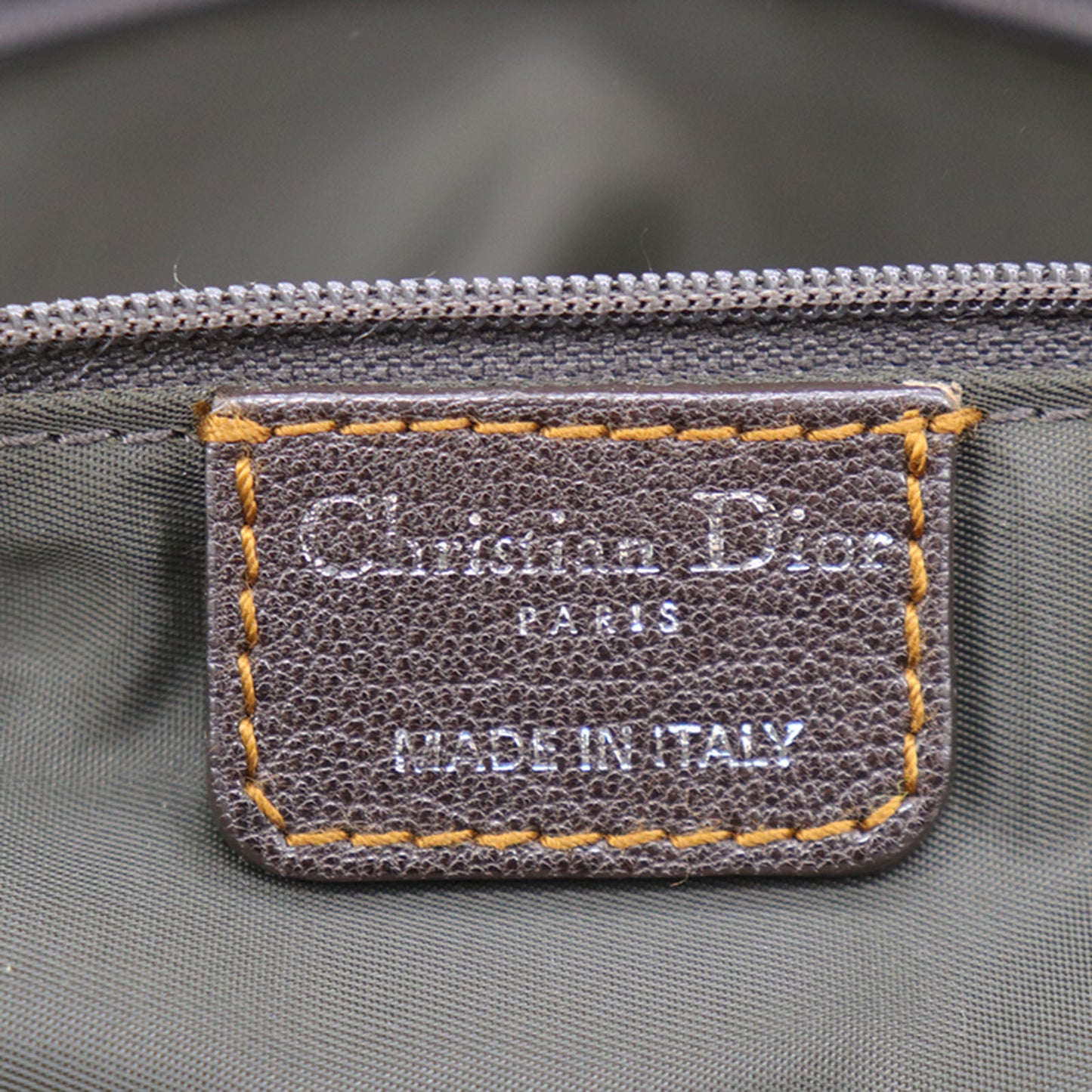Christian Dior Trotter Handbag Brown Canvas Vintage #AH633
