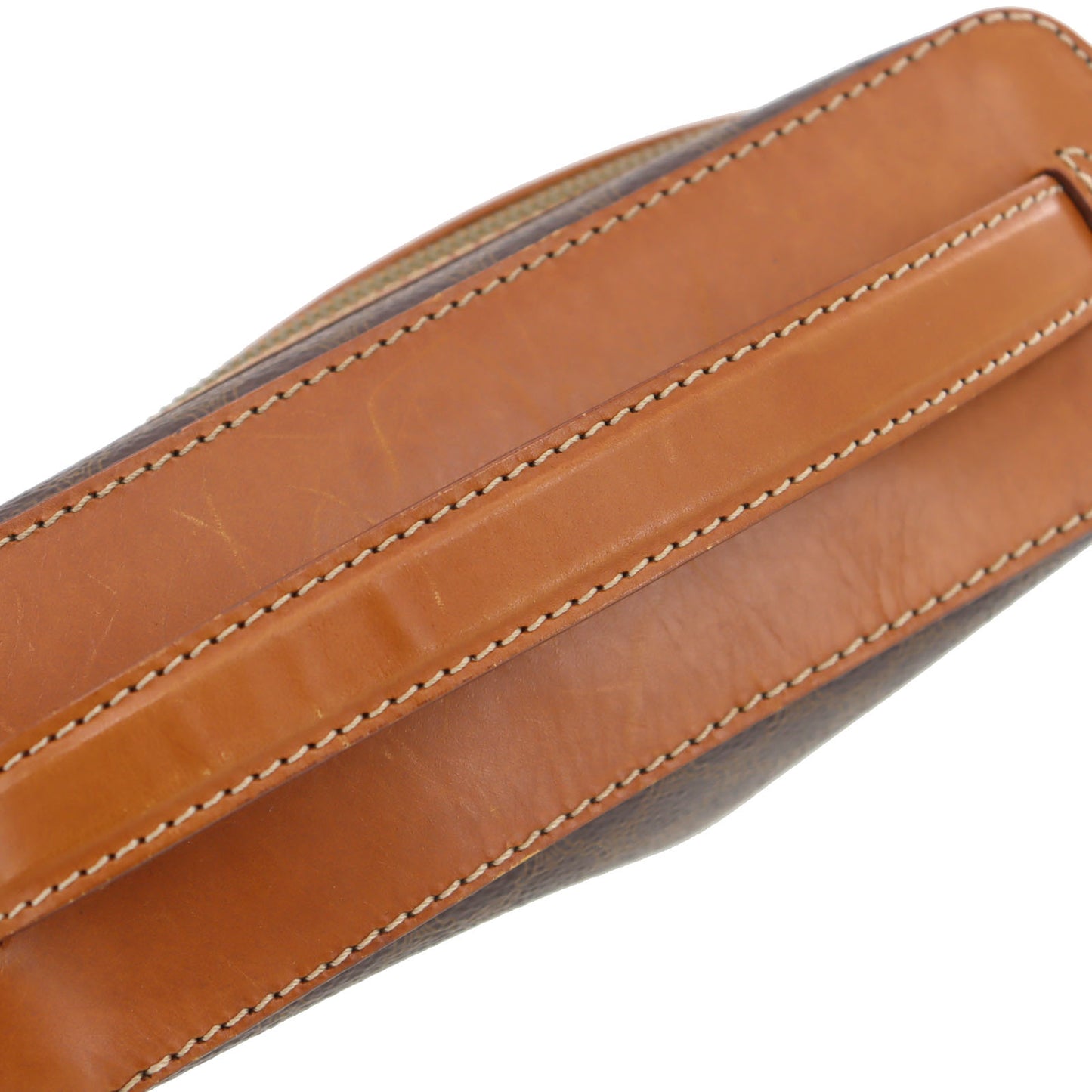 CELINE Macadam Pattern HandBag Brown PVC Leather #AH75