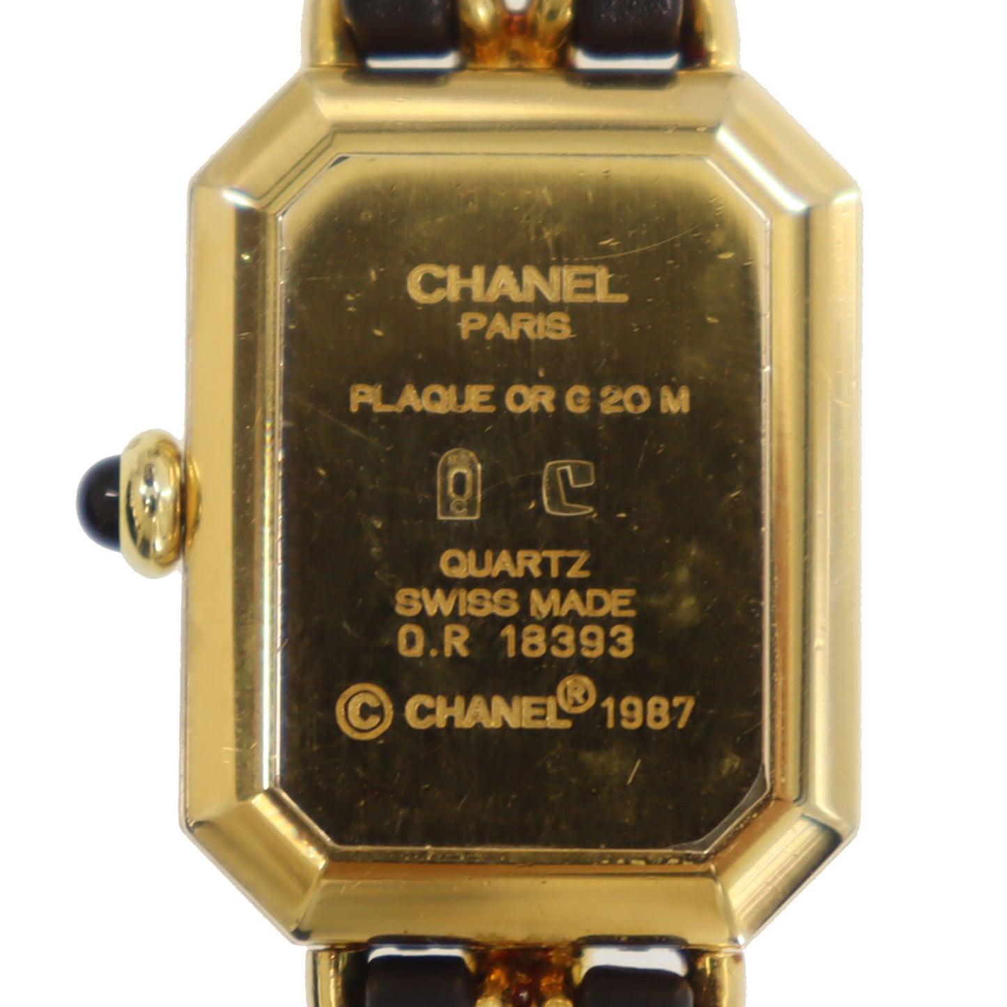 CHANEL Premiere Discontinued Wristwatches M Gold Black Quartz Swiss #CO496 S