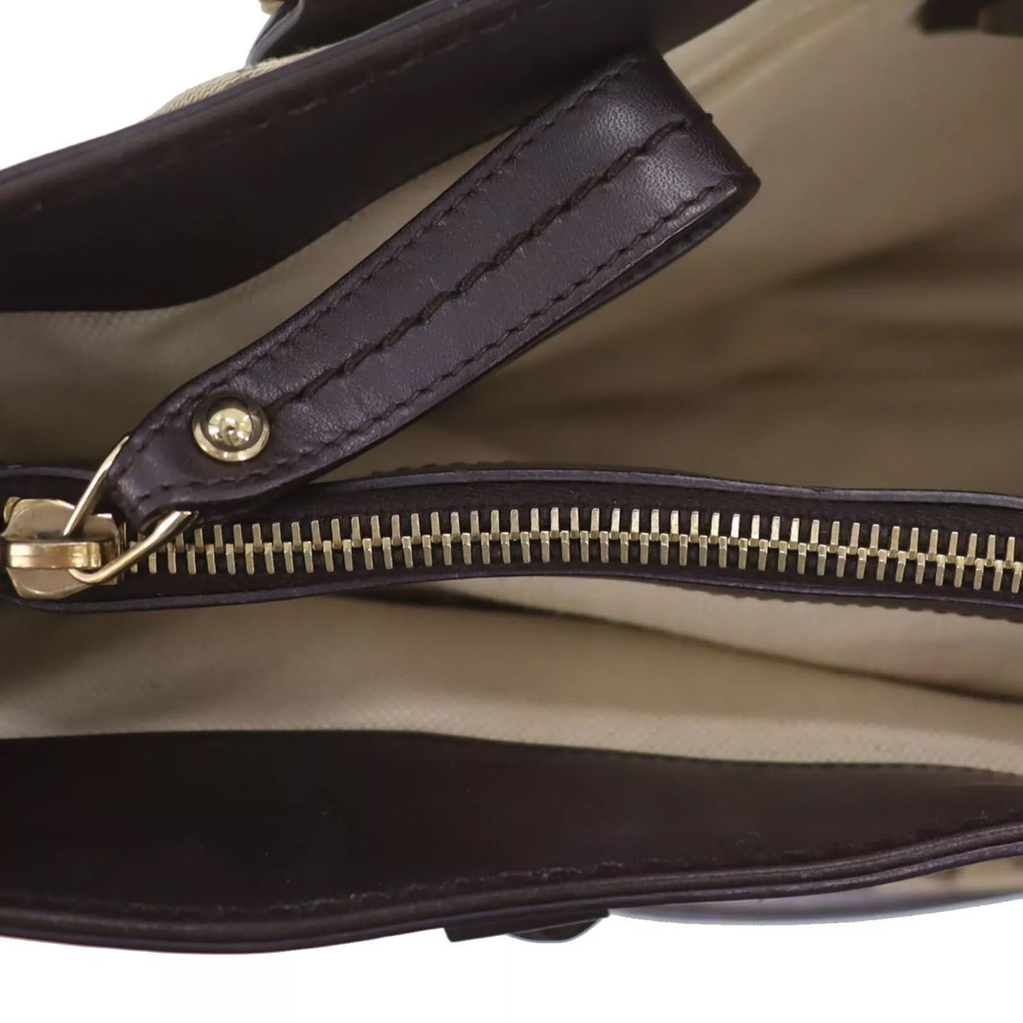 GUCCI Sukey GG Canvas Handbag Tote Brown #CT722