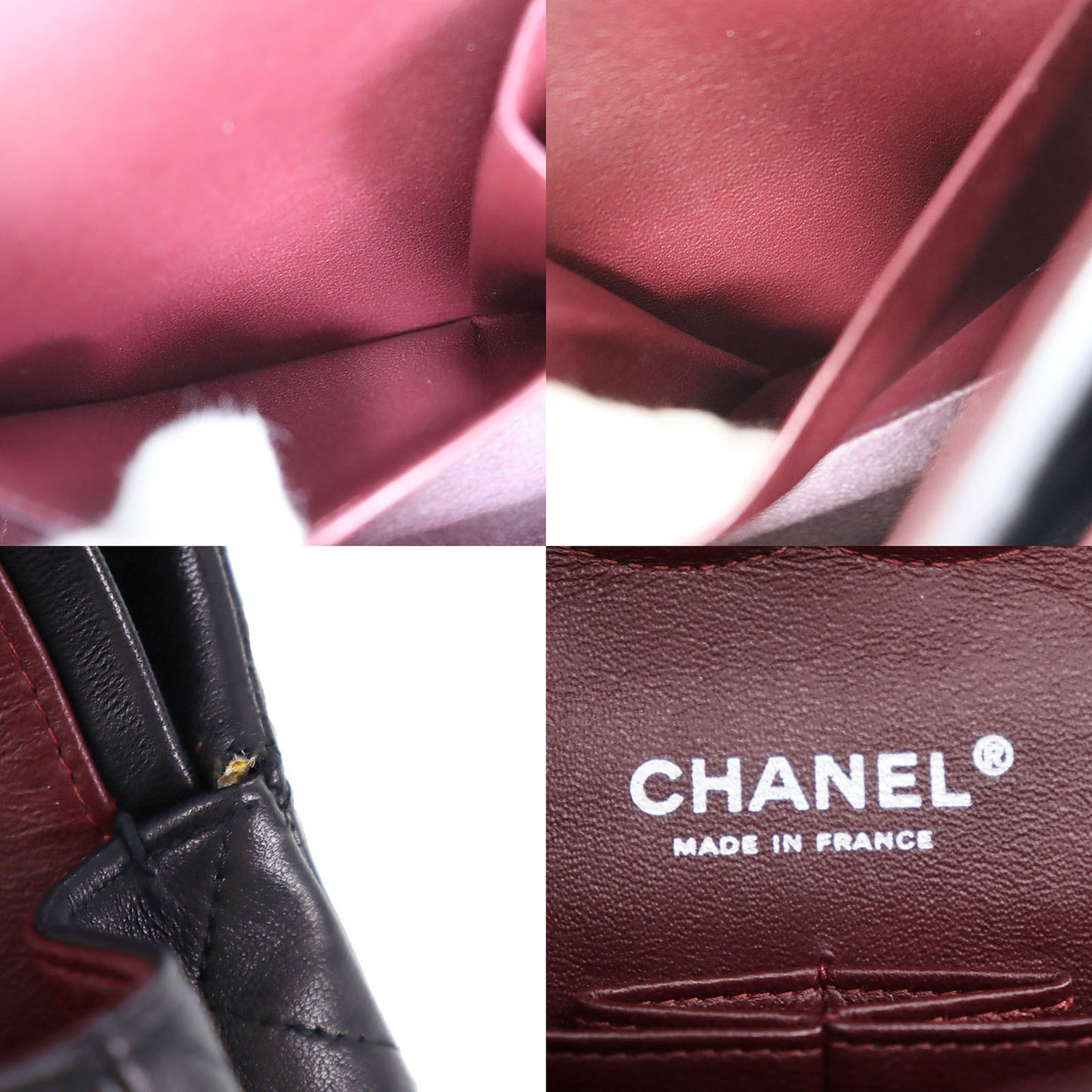 CHANEL Matelasse 25 Double Flap Shoulder Bag Black Lambskin #CJ765