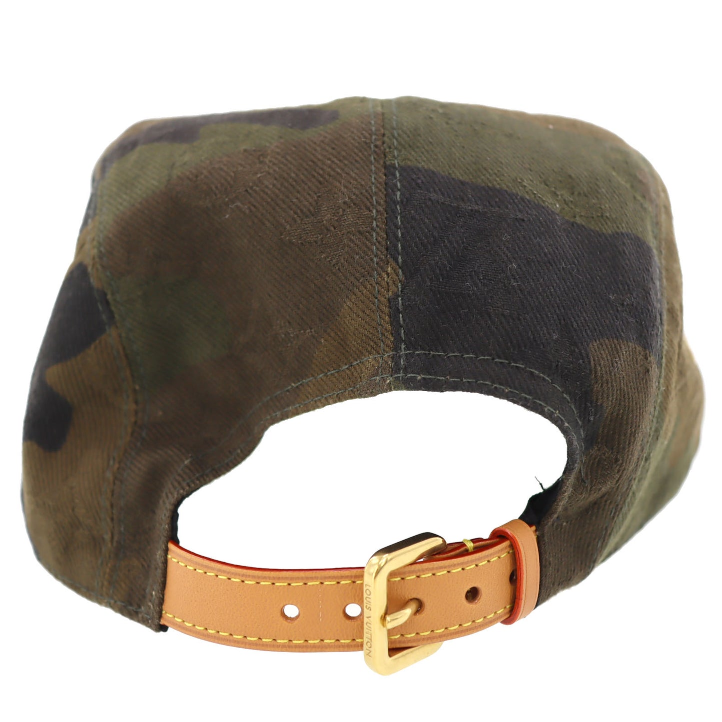 LOUIS VUITTON x Supreme LV Cap Camouflage Khaki Green Cotton #AH370