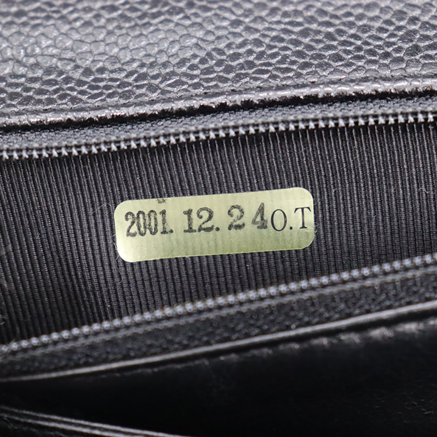 CHANEL CC Used Handbag Black Caviar Skin Leather #CE208