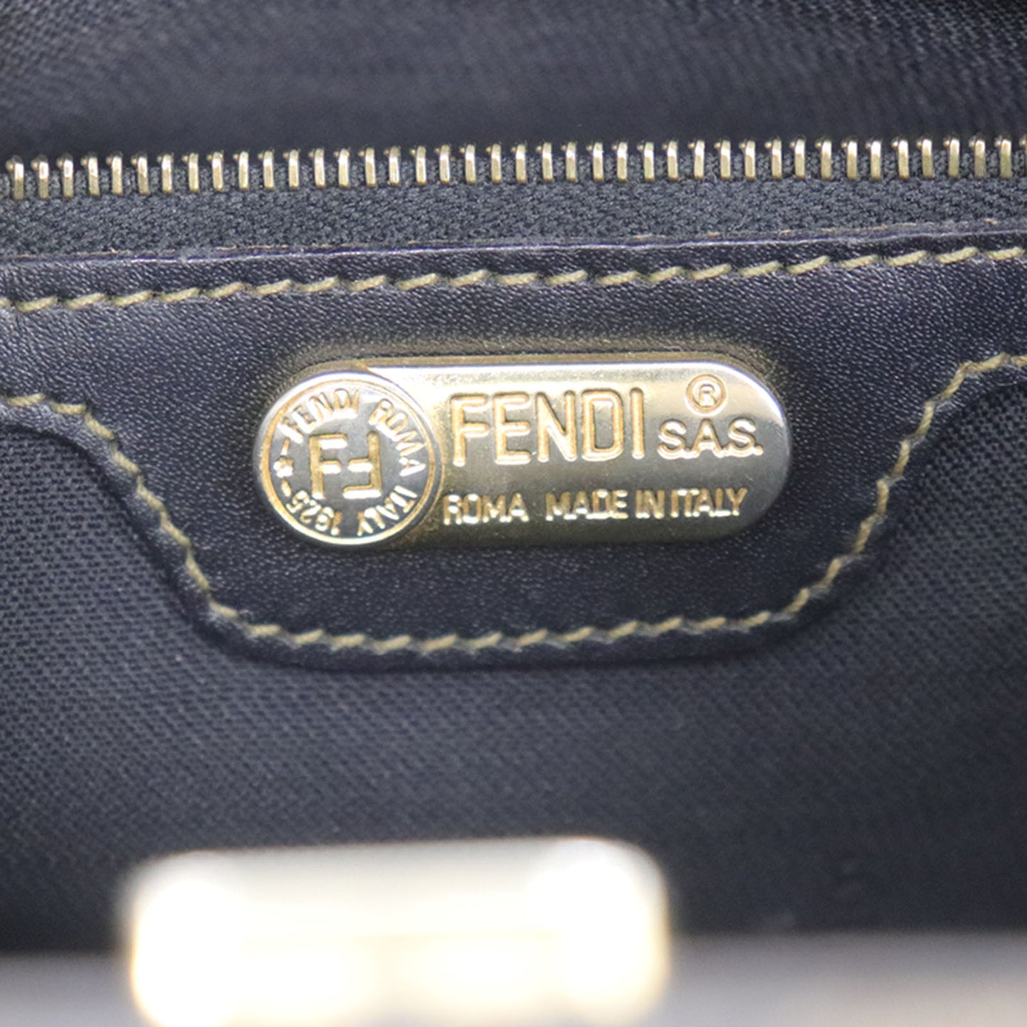 FENDI Pequin 2way Handbag Backpack Black Brown PVC #AH637