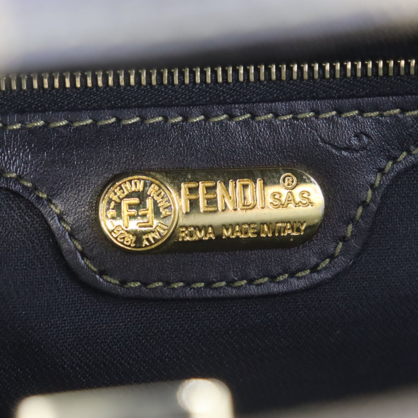 FENDI Pequin 2way Handbag Backpack Brown Black PVC #AH638
