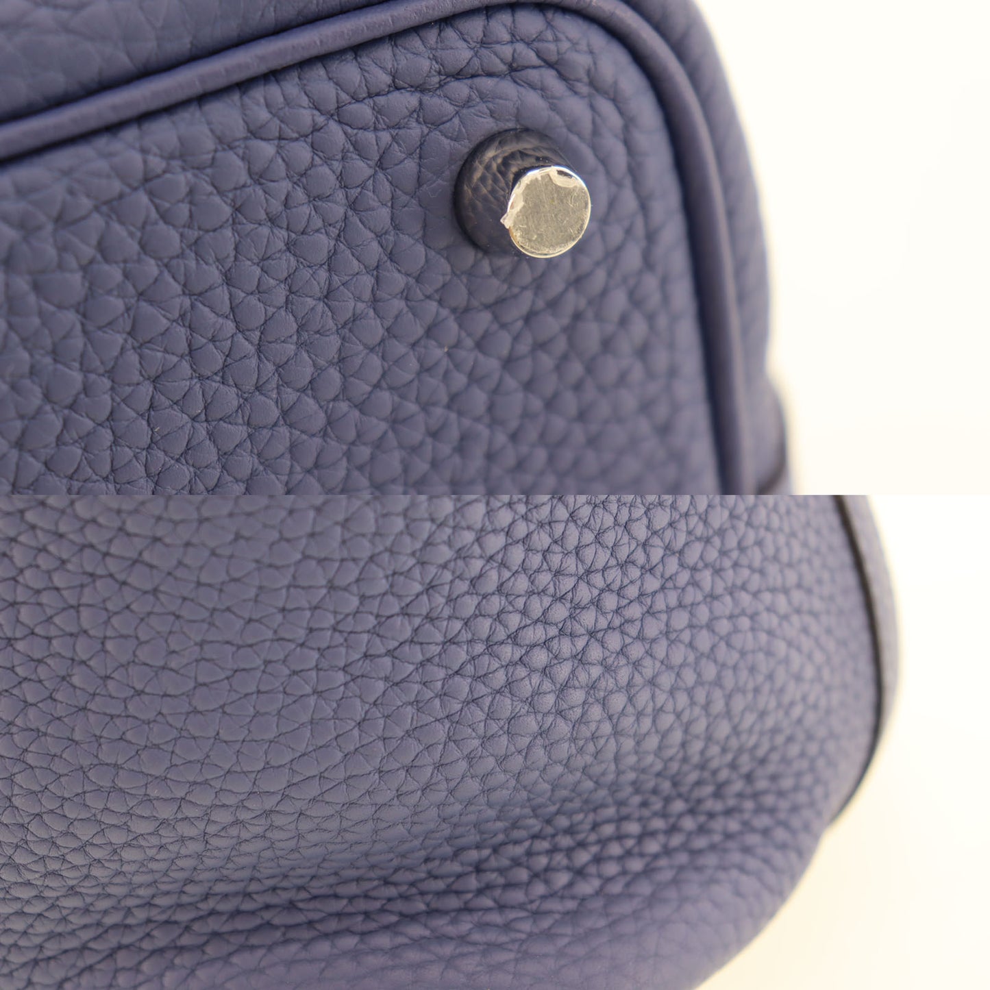 Hermes Picotin Lock PM Handbag Bule Navy Taurillon Maurice #AH704