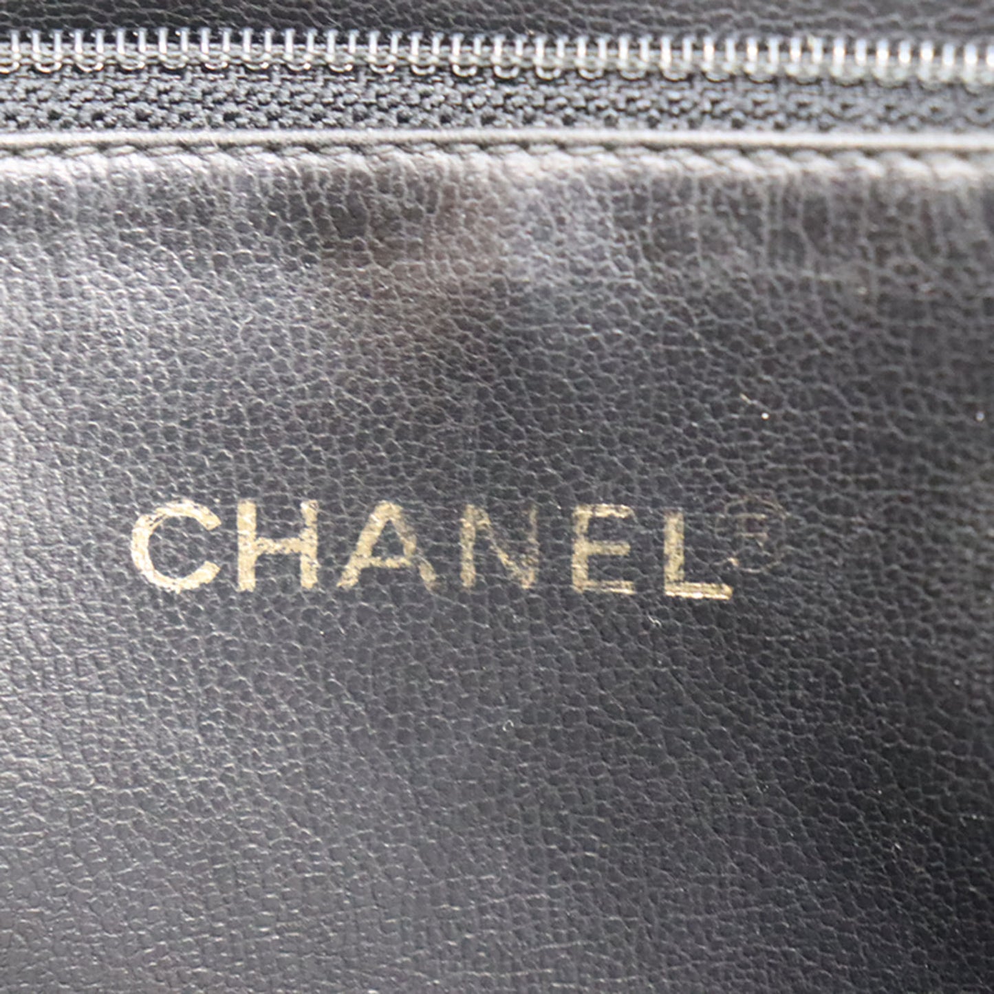 CHANEL CC Shoulder Bag Black Caviar Skin Leather #CG492