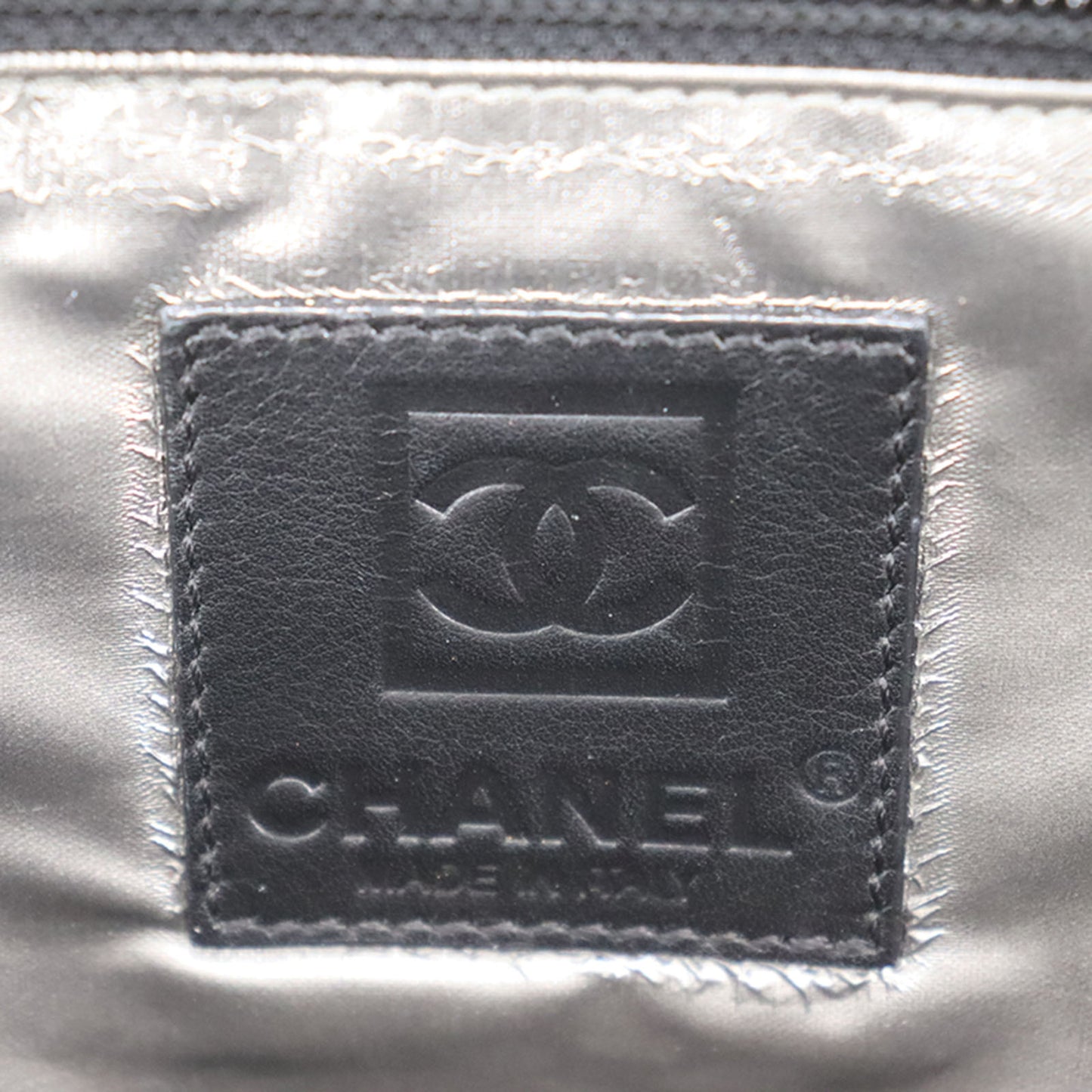 CHANEL Sports Line Crossbody Shoulder Bag Black Nylon Leather #CP936