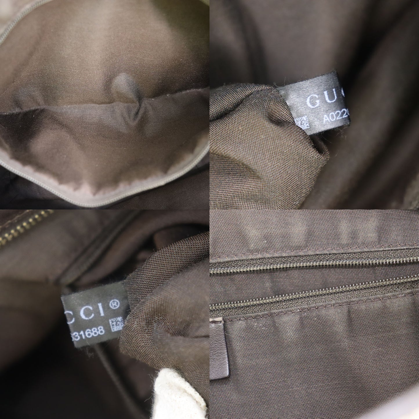 GUCCI Original GG Canvas Crossbody Shoulder Bag Brown #CS801