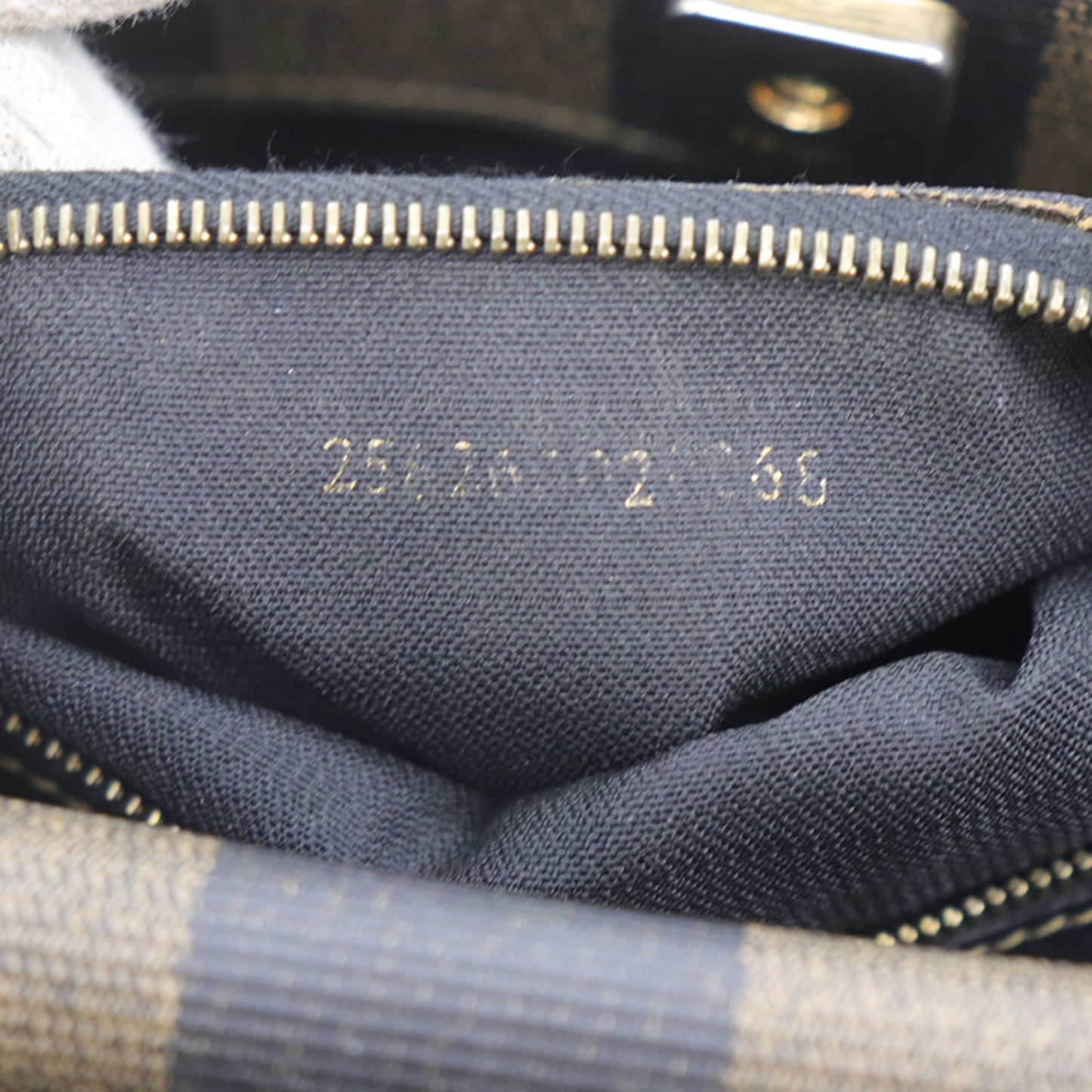 FENDI Pequin 2way Handbag Backpack Black Brown PVC #AH637