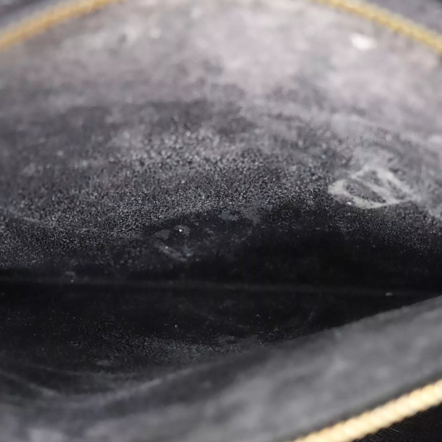 Louis Vuitton LV Pochette Serie Dragonne Clutch Black Epi M52612 #EA29