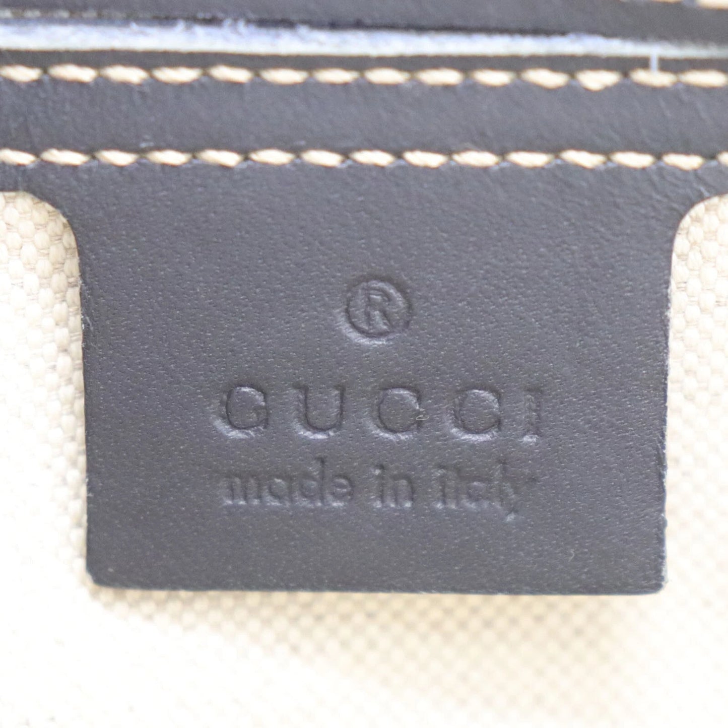GUCCI GG Plus Crossbody Bag Navy PVC Leather #EF162