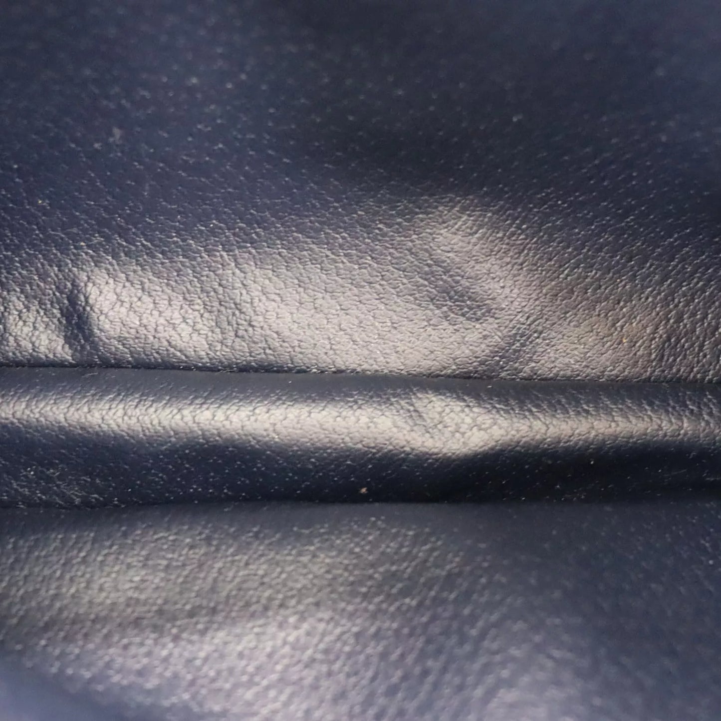 CELINE Logos Shoulder Bag Navy Leather #AH82