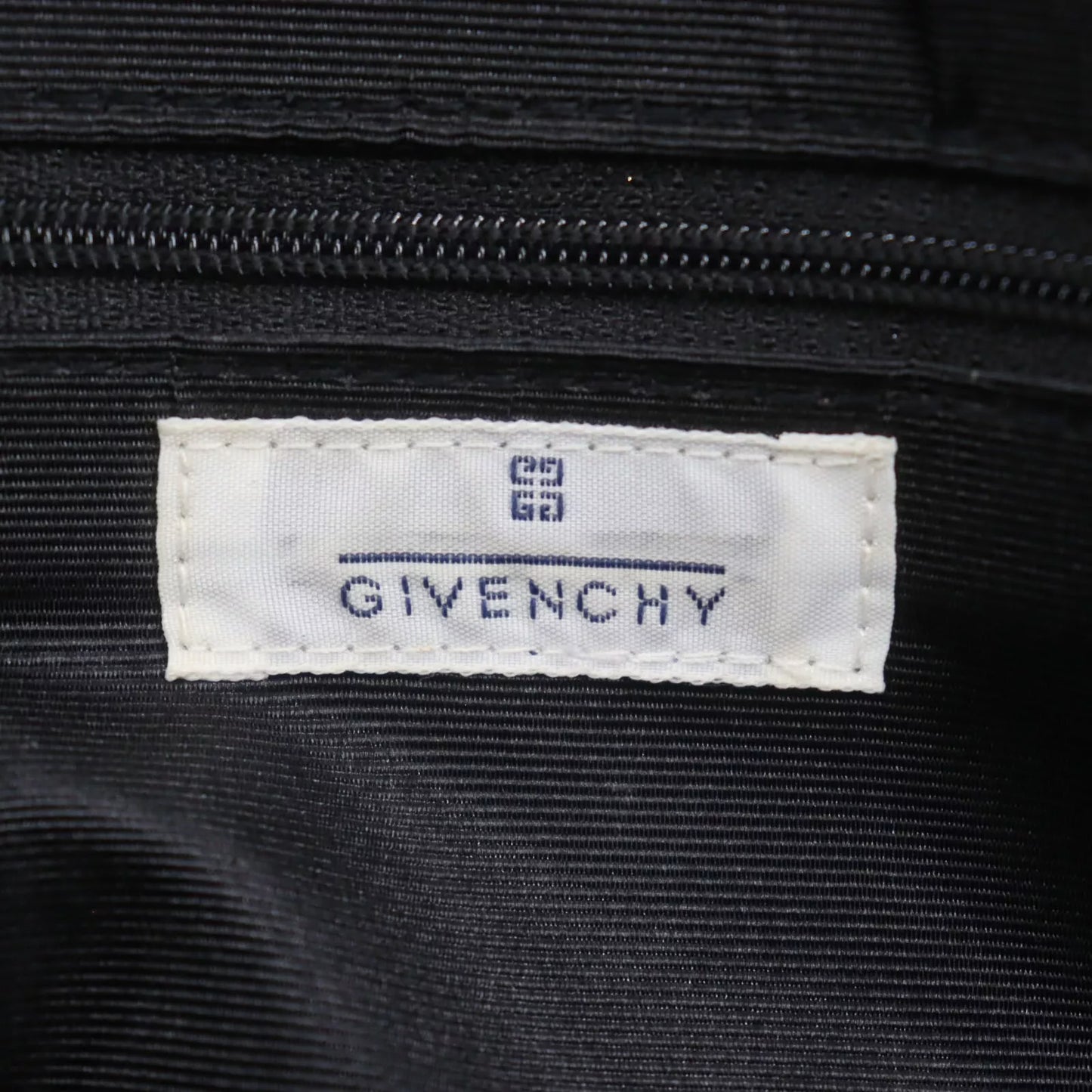 GIVENCHY Handbag Nylon Canvas Black China #AH91