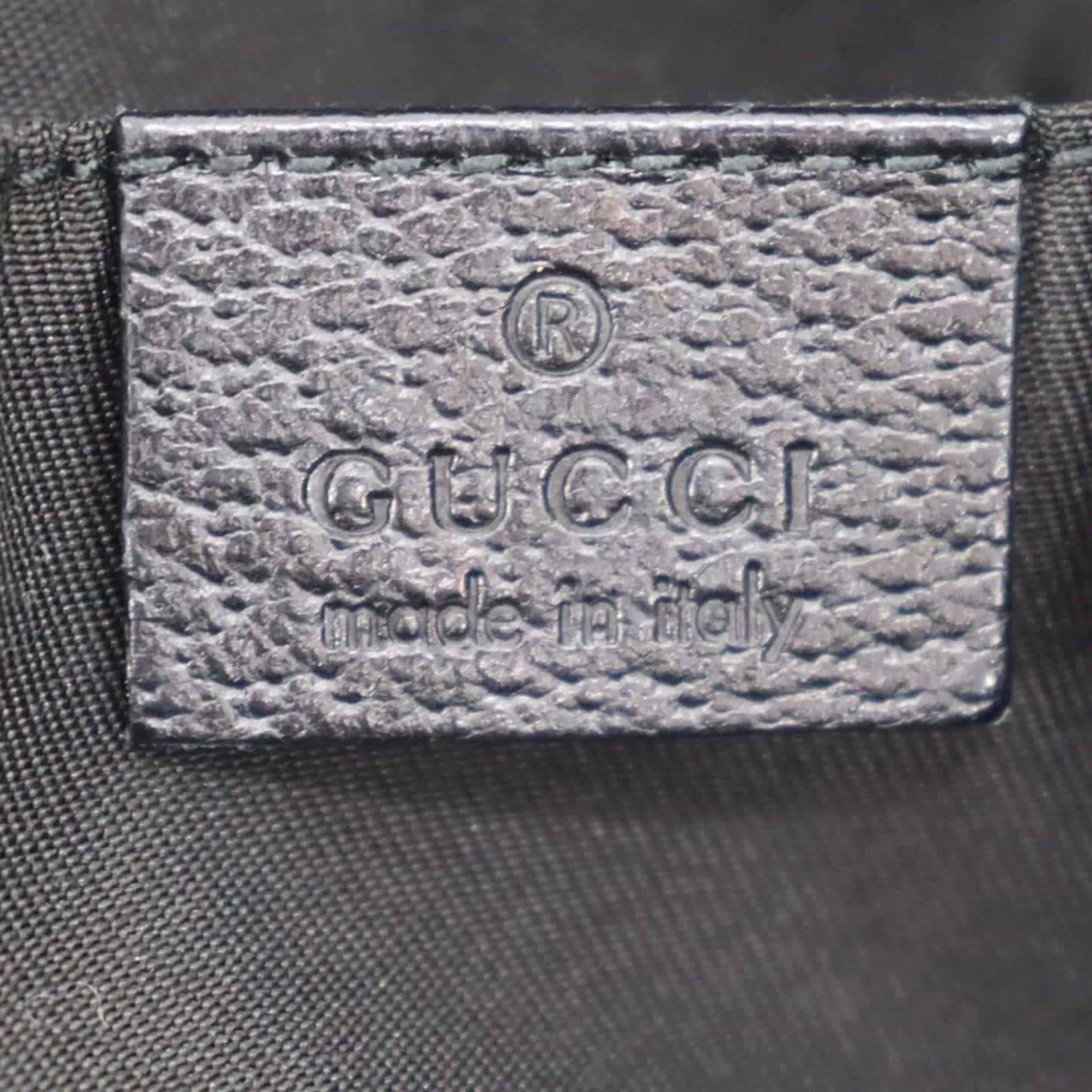 GUCCI Original GG Canvas Tote Handbag Black Canvas #CD911
