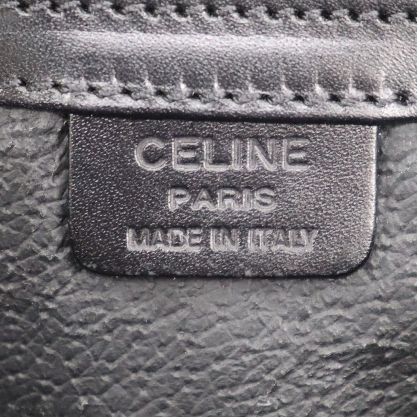 CELINE Macadam Pattern Handbag Black Brown PVC Leather #AH215
