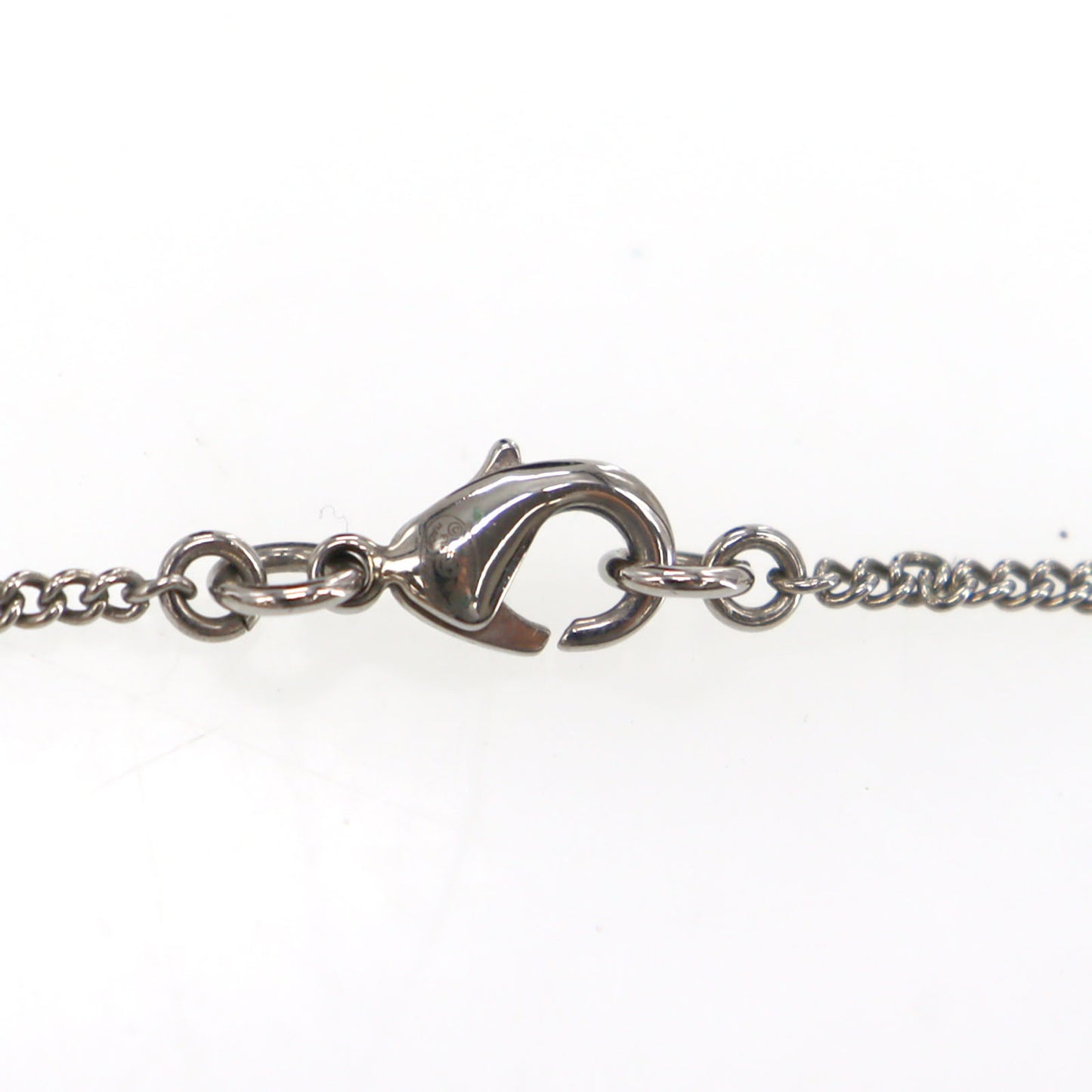 CHANEL CC Logos Necklace Rhinestone Silver F12 W #CN94