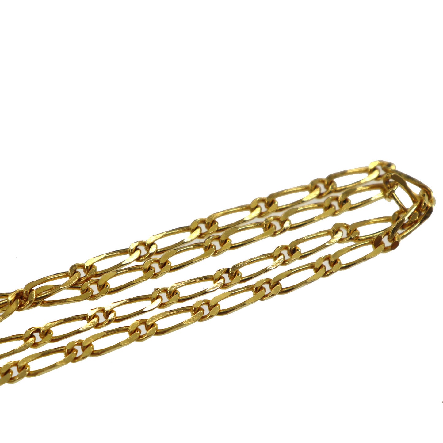 CHANEL CC Logos Circle Necklace Stone Gold 3438 #CJ478