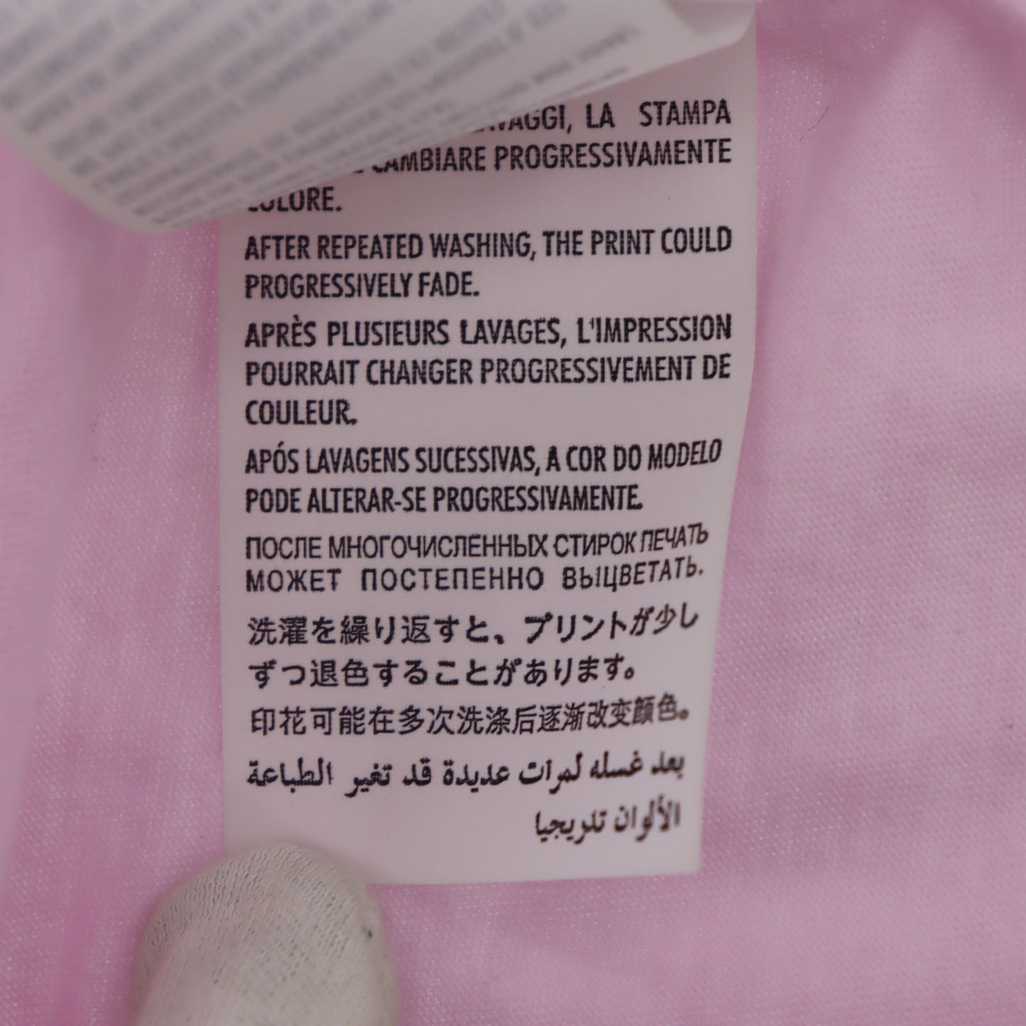 GUCCI Logos Short Sleeve Tops T-shirt Size XS Pink Cotton #AH524