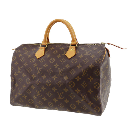 Louis Vuitton LV Speedy 35 Handbag Monogram Leather M41524 #BK581