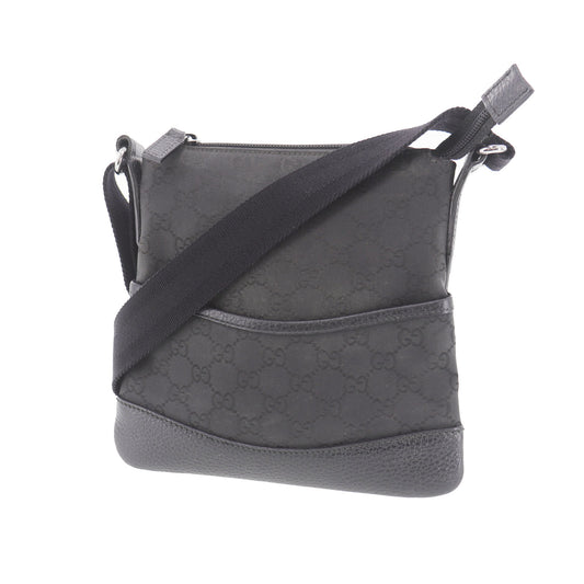 GUCCI Original GG Canvas Ued Crossbody Shoulder Bag Black #AH239