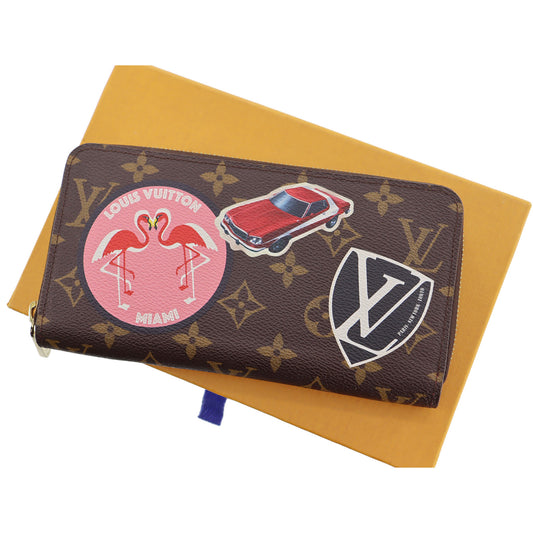 LOUIS VUITTON LV Sticker Zippy Wallet Monogram M62149 #AH594