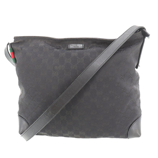 GUCCI Original GG Canvas Crossbody Shoulder Bag Black #AH641
