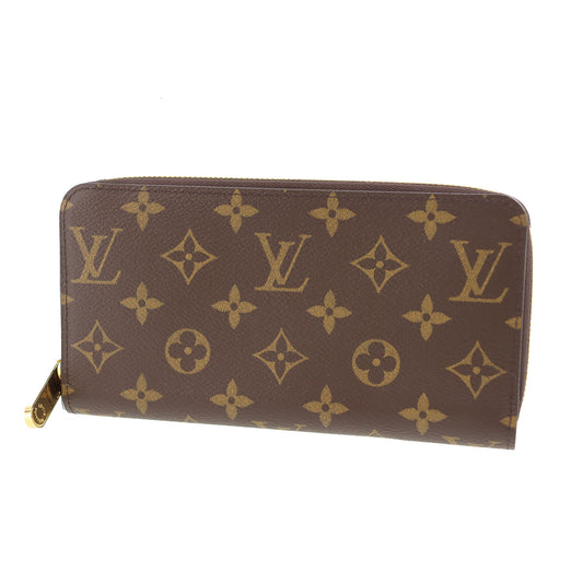 LOUIS VUITTON LV Zippy Wallet Brown Pink Monogram M41894 #AG386