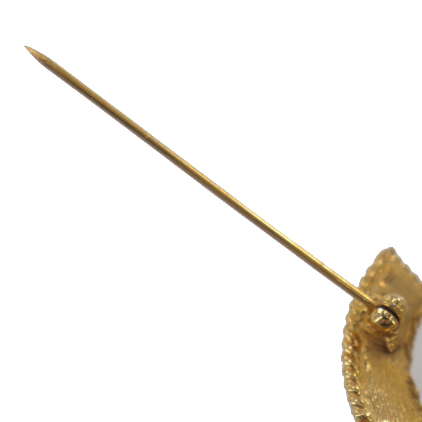 CHANEL CC Logos Pin Brooch Gold Plated 1108 #AG286