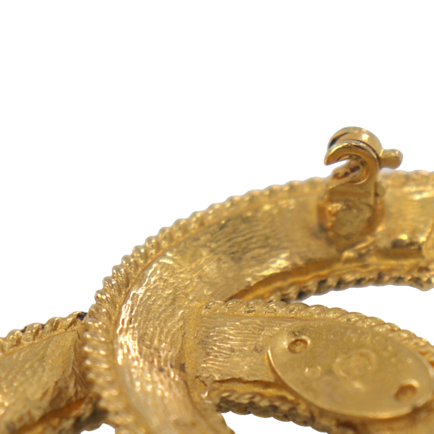 CHANEL CC Logos Pin Brooch Gold Plated 1108 #AG286