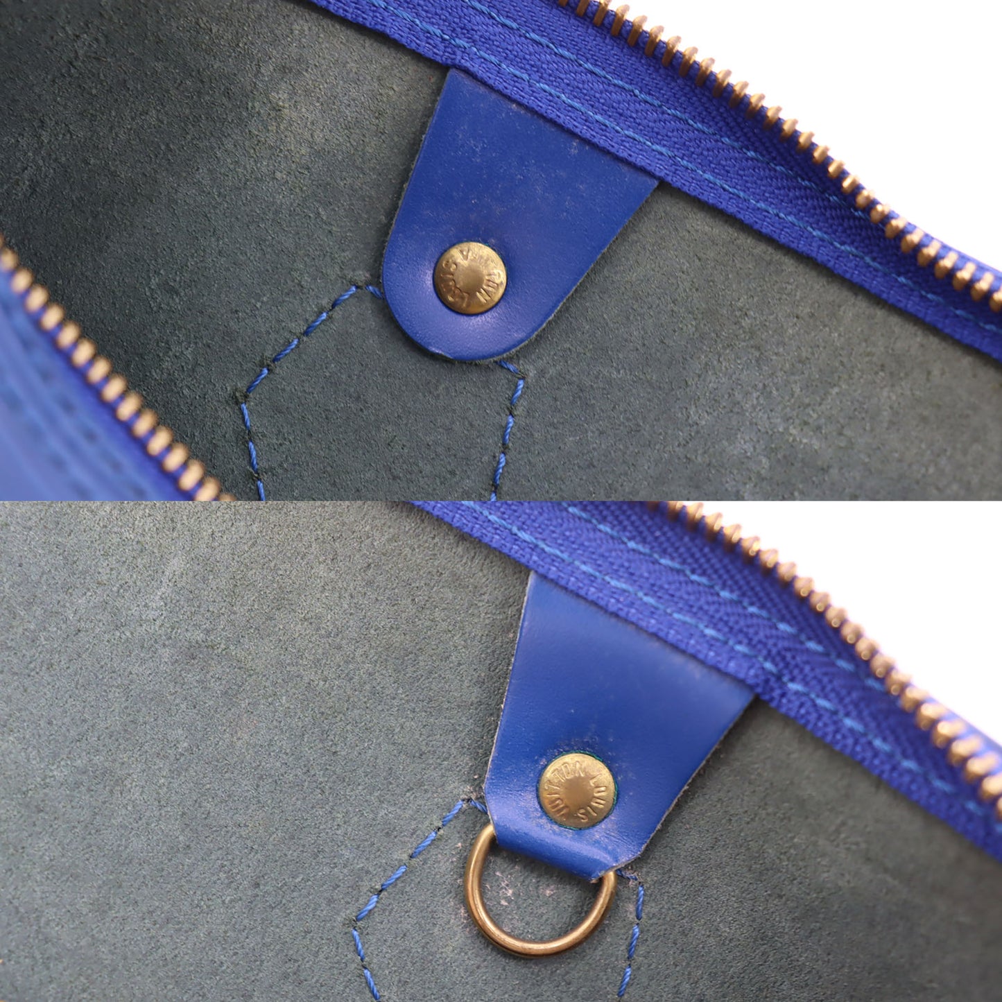 Louis Vuitton LV Speedy 30 HandBag Epi Leather Blue M43005 #BY107