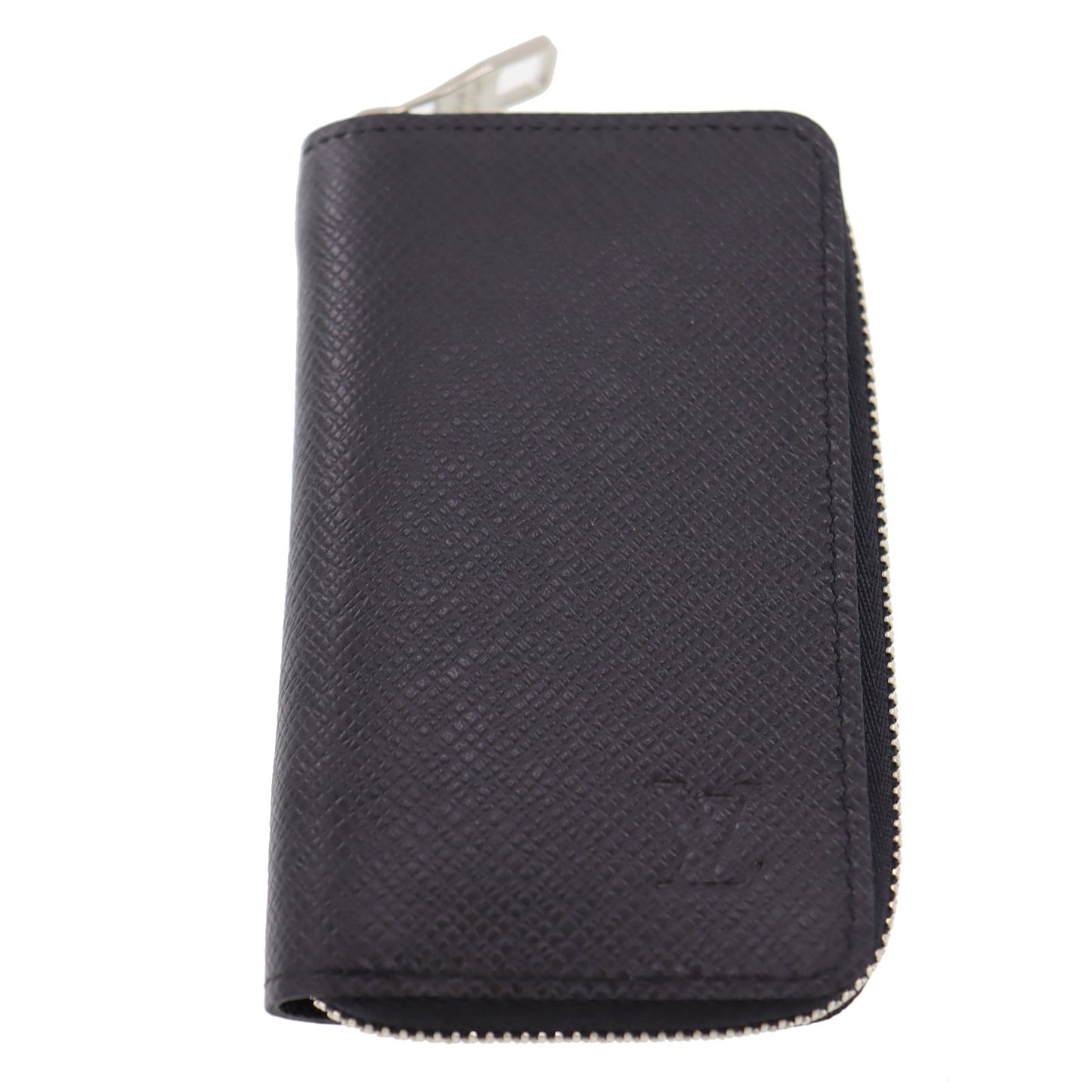 LOUIS VUITTON LV Zippy Coin Case Black Taiga Leather M30511 #AG676
