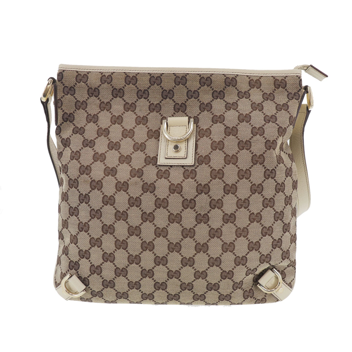 GUCCI Original GG Canvas Abbey Crossbody Shoulder Bag Brown #EB80