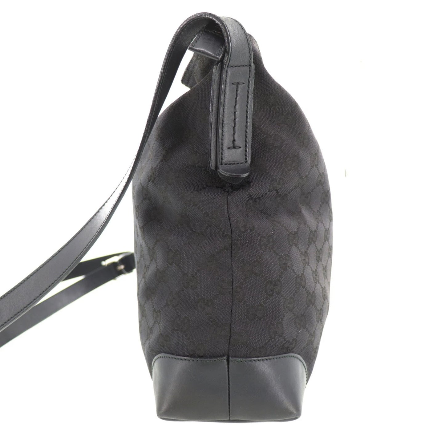 GUCCI Original GG Canvas Crossbody Shoulder Bag Black #AH641