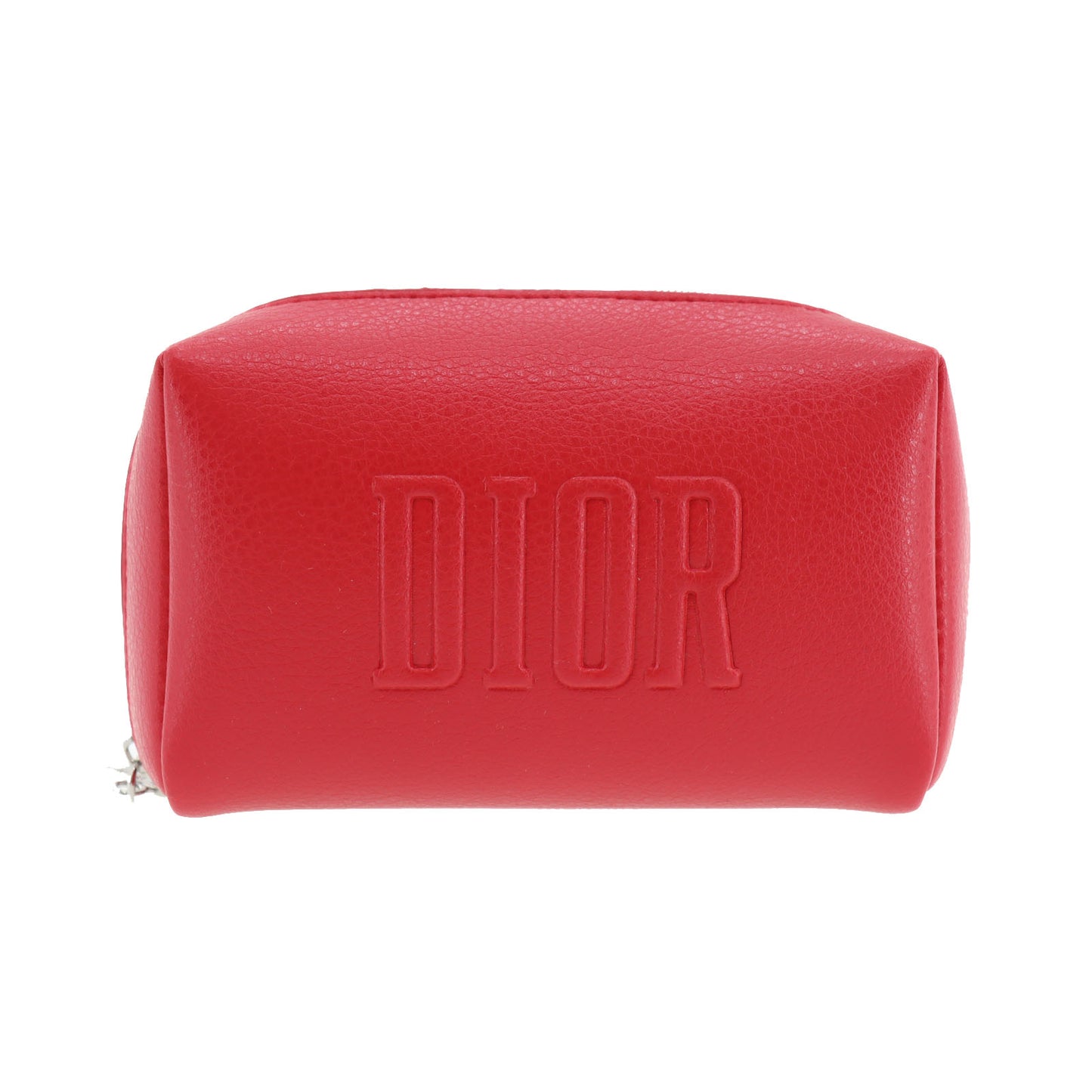 Christian Dior Logos Pouch Red 100% Polyurethane Novelty #AG489