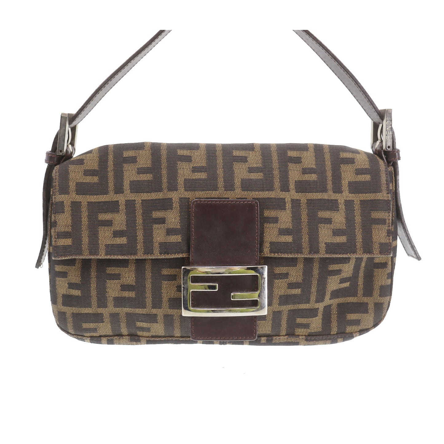 FENDI Zucca Mamma Bucket Handbag Brown #CO753