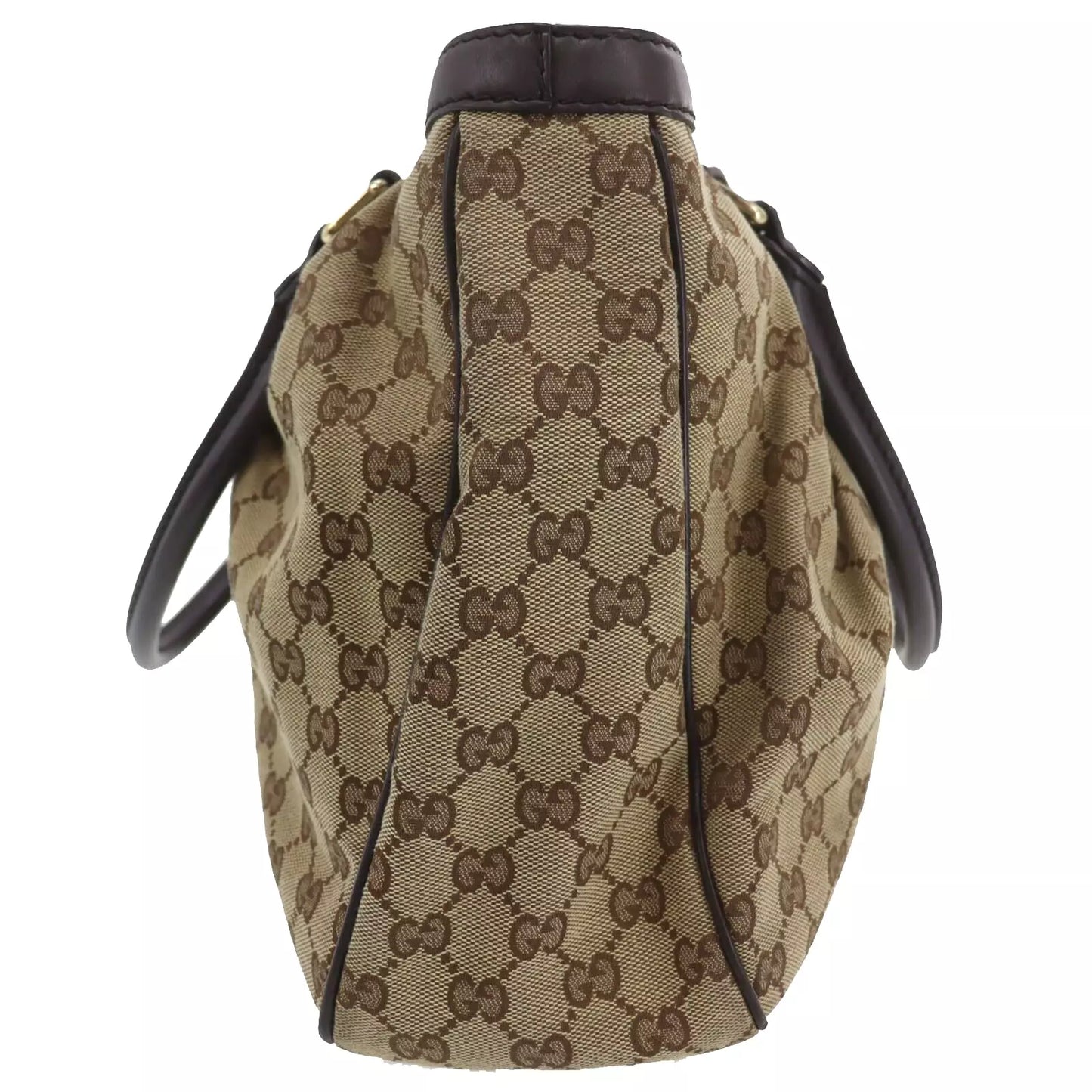 GUCCI Sukey GG Canvas Handbag Tote Brown #CT722