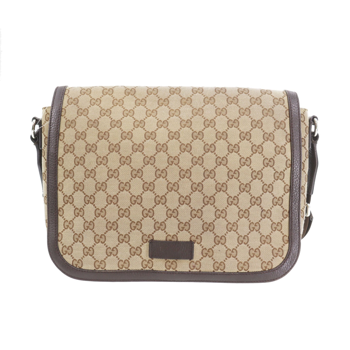 GUCCI Original GG Canvas Crossbody Shoulder Bag Brown #CP347