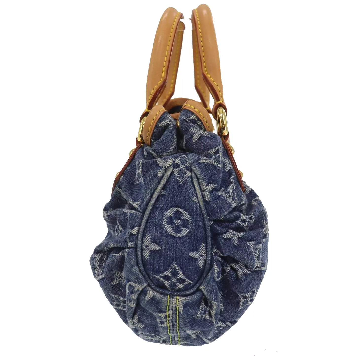 Louis Vuitton LV Pleaty Handbag Monogram Denim Blue M95020 #ED193