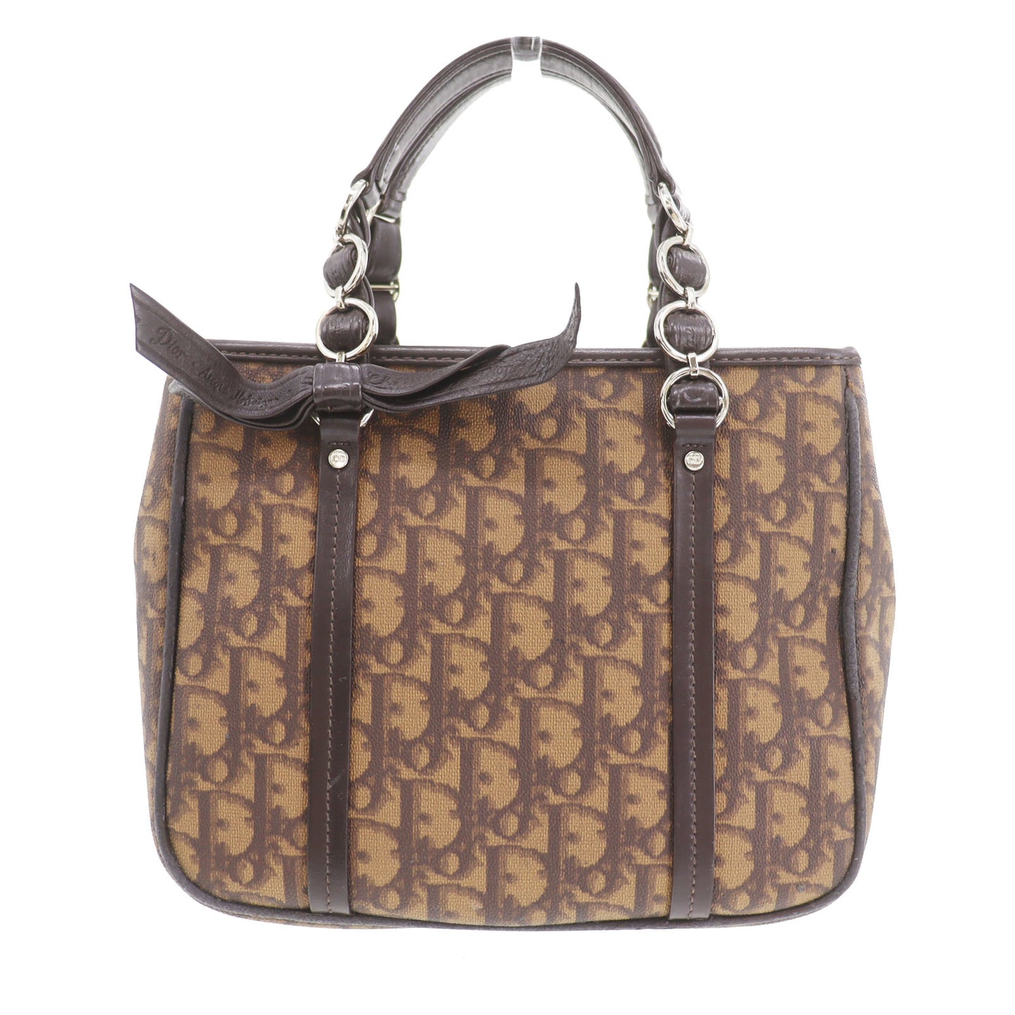 Christian Dior Trotter Handbag Brown PVC #CT20