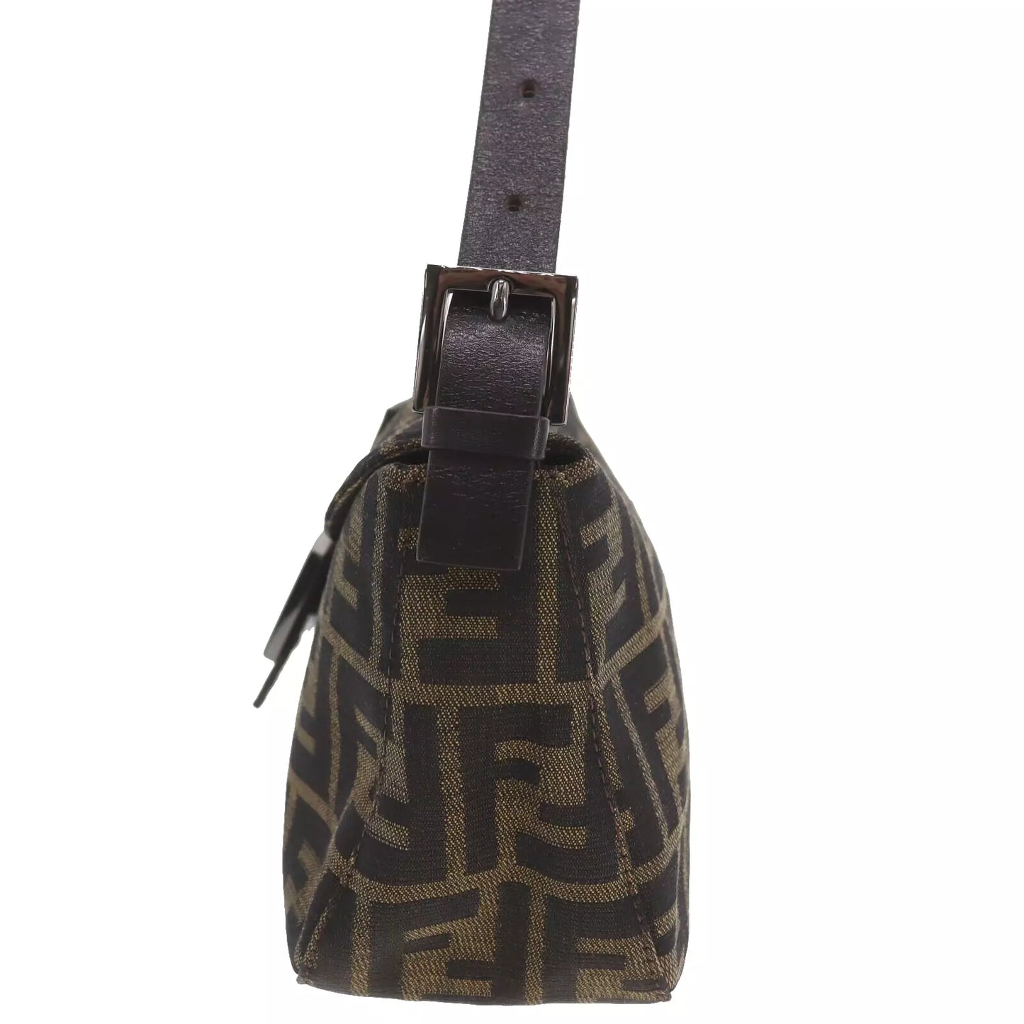FENDI Zucca Mamma Bucket Handbag Brown #CT64