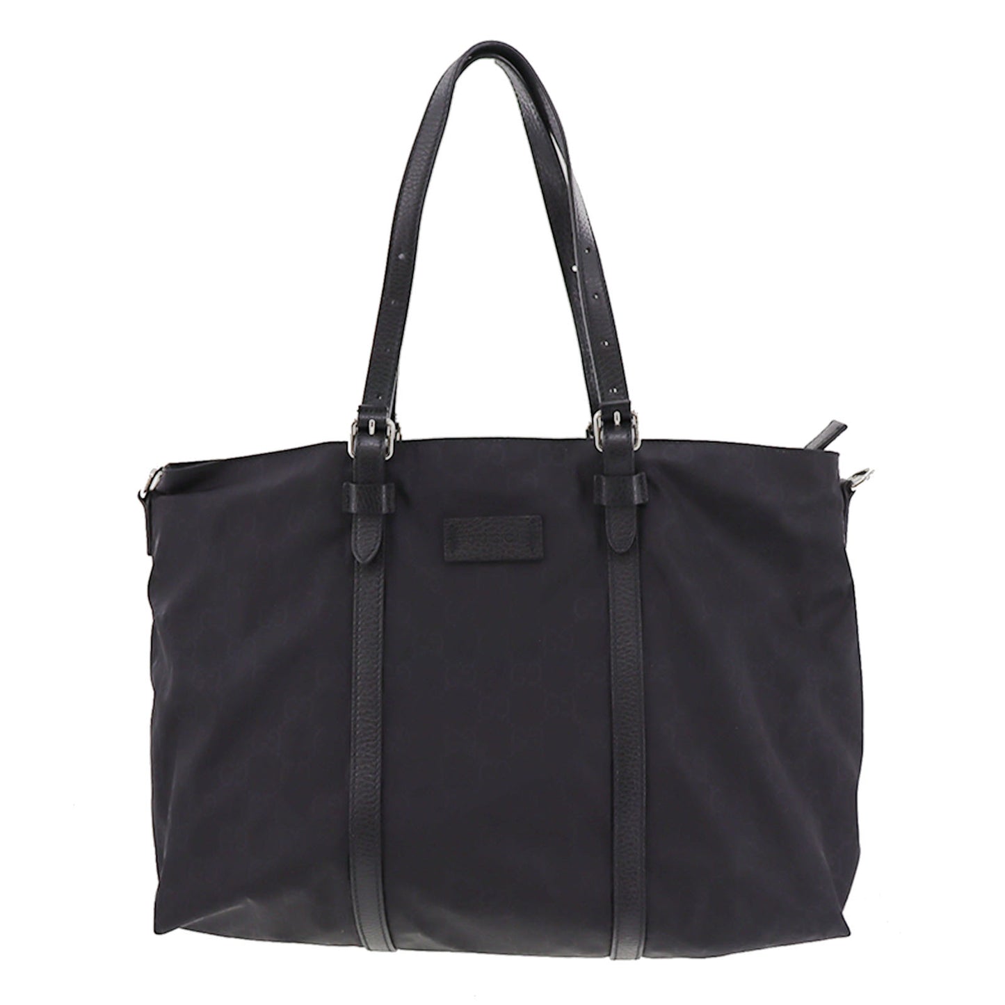 GUCCI Original GG Hand Shoulder Bag Black Nylon #AG798