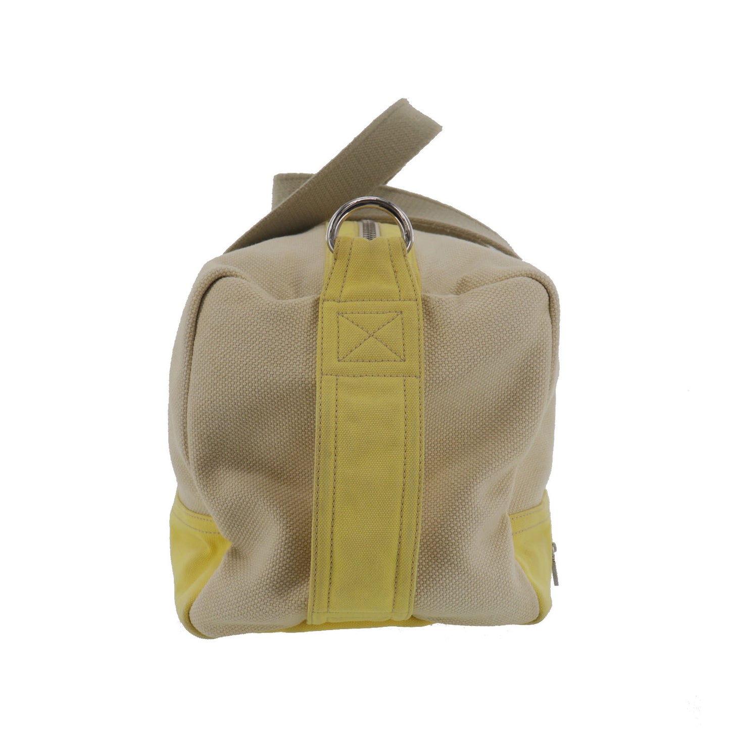 CHANEL Sports Line Boston Bag Beige Yellow Canvas #EF363