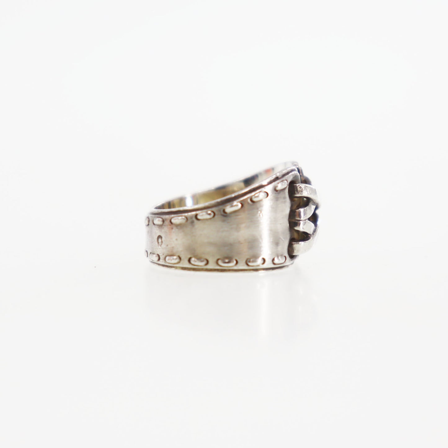 HERMES Lace up Finger Ring Silver 925 #CN466