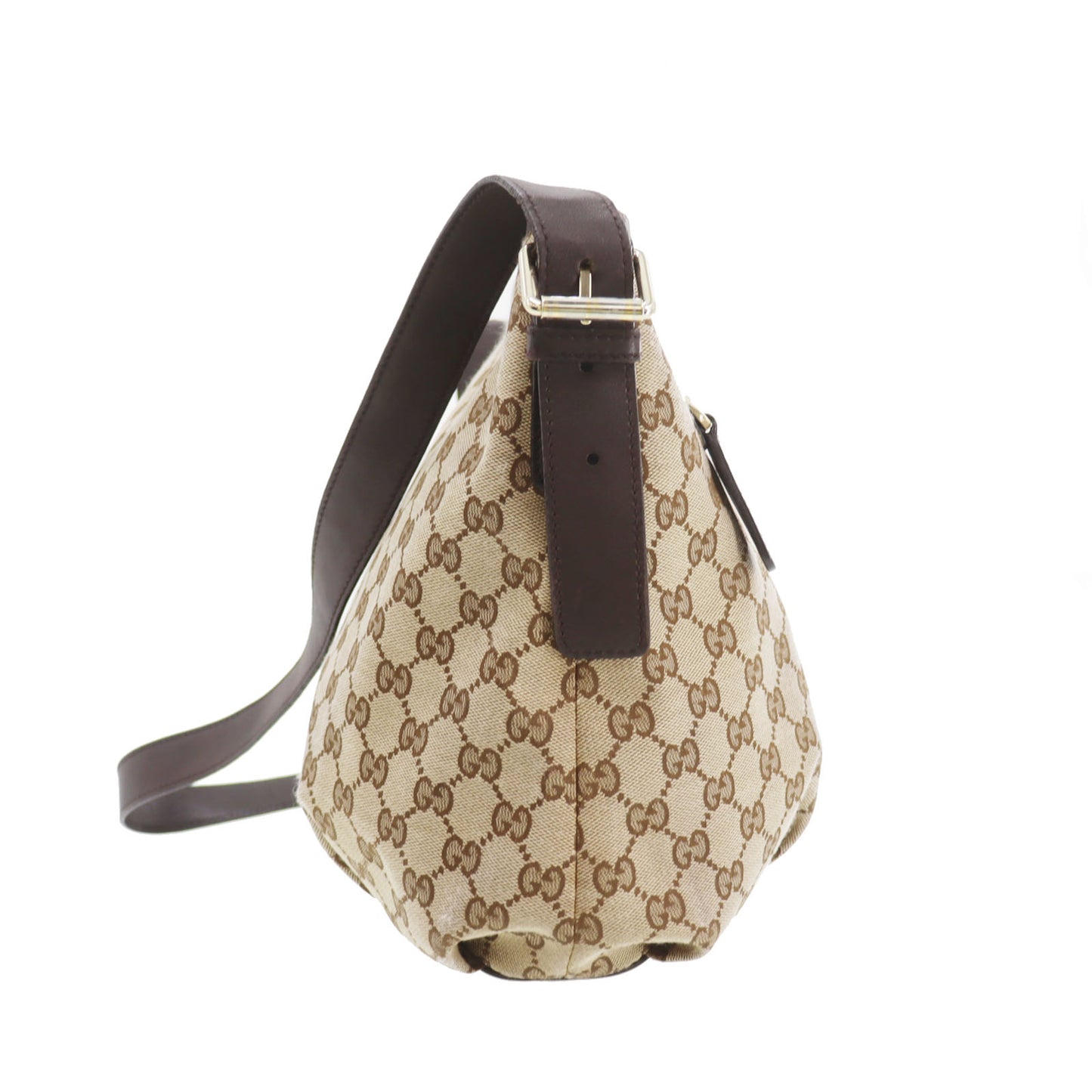 GUCCI Original GG Canvas Crossbody Shoulder Bag Brown #CS801