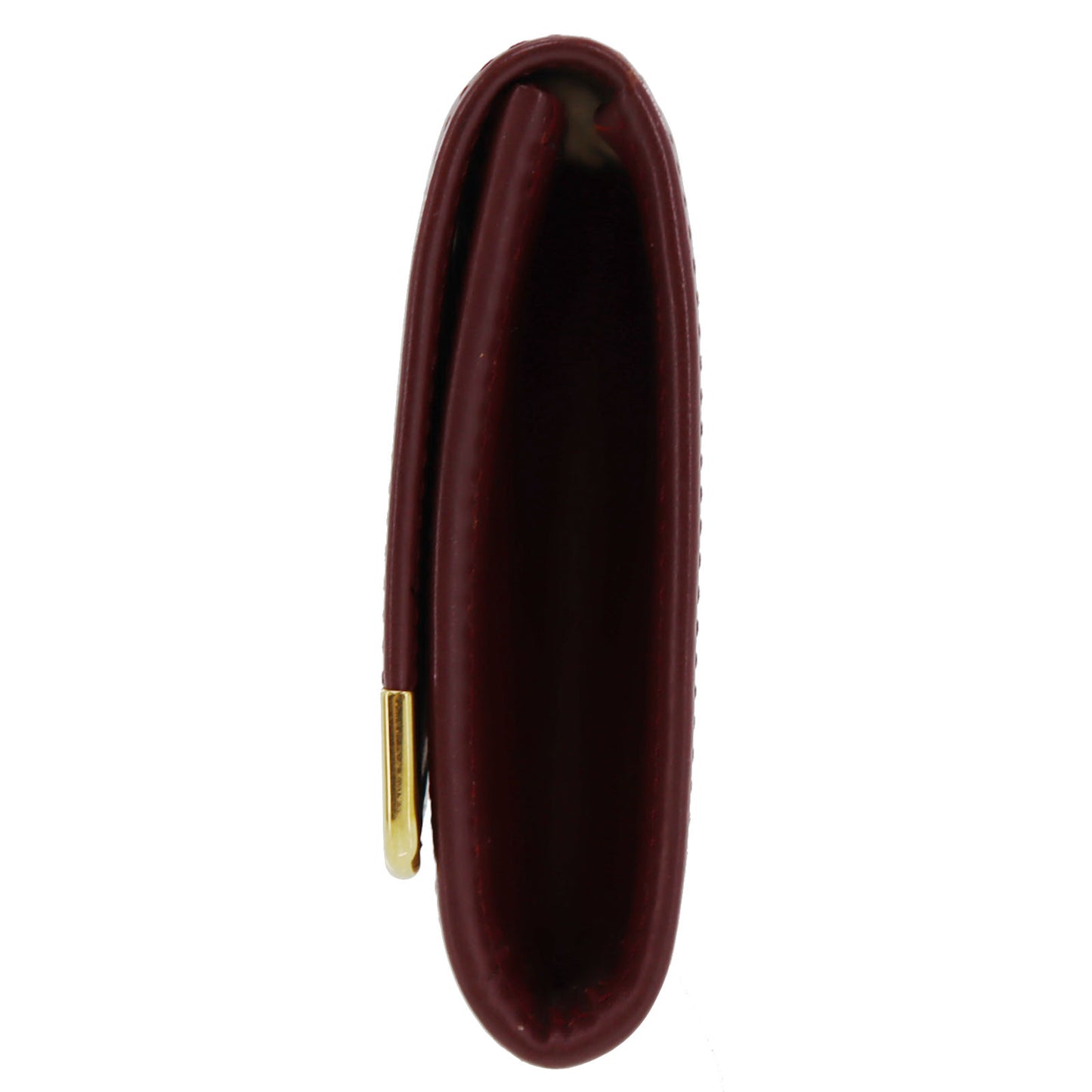 Cartier Logos Must Line Coin Case Bordeaux Leather #AH294