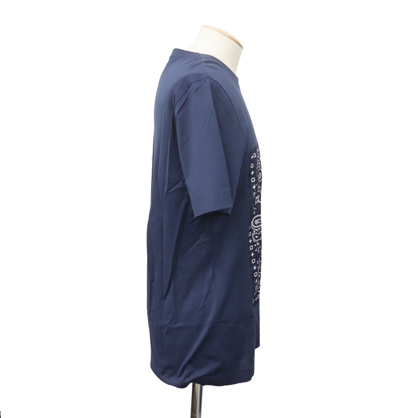 LOUIS VUITTON LV Short Sleeve T-shirt Cotton Navy Size L #AG316