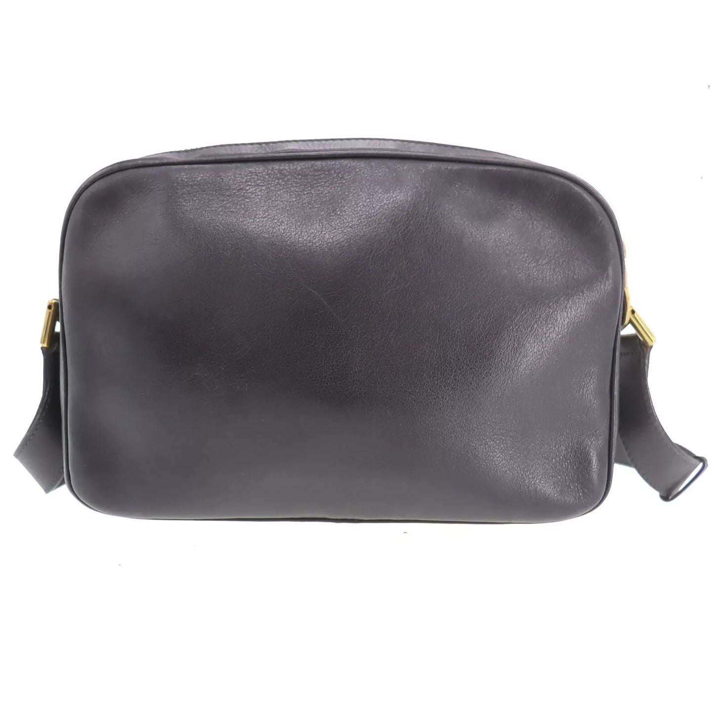 CELINE Logos Shoulder Bag Navy Leather #AH82
